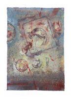 Astral 35 x 50 cm, Mischtechnik auf Karton