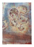 Astral 35 x 50 cm, Mischtechnik auf Karton