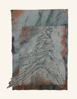 Faltenwurf, 35 x 50, 2009, Mischtechnik auf Karton