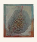 Be-Fund, 55 x 62, 2009, Mischtechnik auf Baumwolle