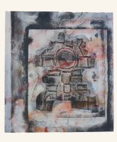 Feuerfigur, 61 x 68, 2011, Mischtechnik auf Baumwolle