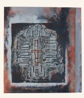 Schnittpunkt, 61 x 68, 2011, Mischtechnik auf Baumwolle