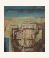 Sichtfelder, 61 x 68, 2012, Mischtechnik auf Baumwolle