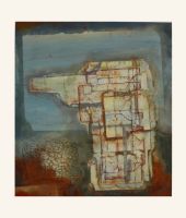 Sichtfelder, 61 x 68, 2012, Mischtechnik auf Baumwolle