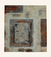 Fundamental, 100 x 110, 2011, Mischtechnik auf Baumwolle