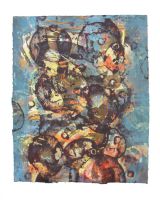 35 x 42 cm, ohne Titel, Mischtechnik auf Karton