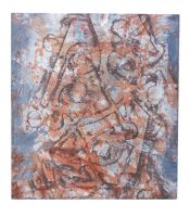 55 x 61 cm, ohne Titel, Mischtechnik auf Leinwand