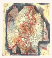Figuration, 55 x 61, 2013, Mischtechnik auf Baumwolle
