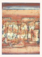 Aufsicht, 56 x 76, 2013, Mischtechnik auf Baumwolle