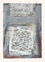 Zeichenzone, 50 x 70, 2013, Mischtechnik auf Karton