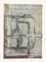 Gebäudestruktur, 35 x 50, 2013, Mischtechnik auf Karton