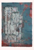Blaue Zone, 35 x 50 2014, Mischtechnik auf Karton