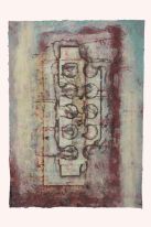 G-Rund-Stück, 50 x 70, 2014, Mischtechnik auf Karton