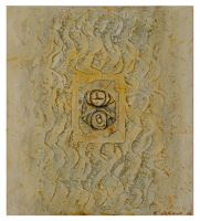 Ikone, 55 x 62, 2006, Mischtechnik auf Baumwolle