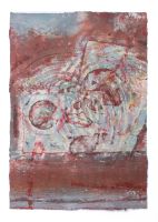 Vermessung des Raums 35 x 50 cm, Mischtechnik auf Karton