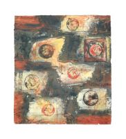50 x 56 cm, Mischtechnik auf Karton „Konstellation“
