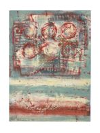 56 x 76 cm, Mischtechnik auf Baumwolle Sternenteppich“