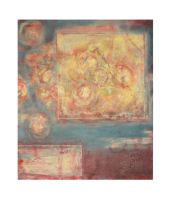 110 x 130 cm, Mischtechnik auf Baumwolle „Chaos und Ordnung"